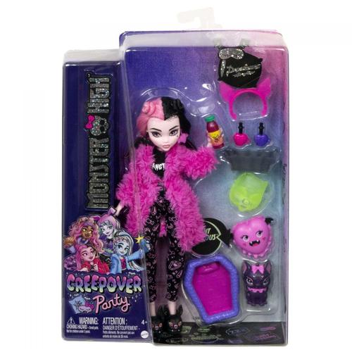 Creepover Party Monster High - Coffret Soirée Pyjama Draculaura - Poupée - 4 Ans Et +