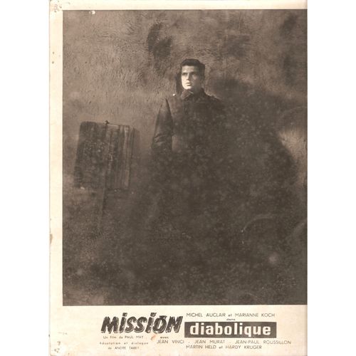 Photo Exploitation Cinema Mission Diabolique Film De Paul May Dialogue Andre Tabet Avec Michel Auclair Marianne Koch Jean Vinci Jean Murat Jean Paul Roussillon Martin Held Hardy Kruger 24x29.5cm