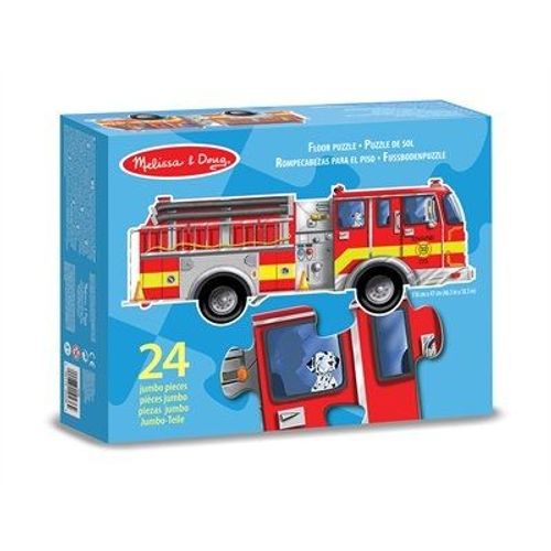 Puzzle De Sol Camion Pompier Géant 24 Pièces