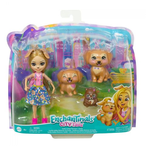 Enchantimals - Coffret Famille De Gerika Retrievers - Mini Poupée - 4 Ans Et +