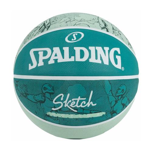 Ballon De Basket Spalding Sketch Crack Sz7 Rubber Basketball Turquoise