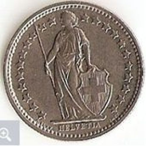 1/2 Franc Suisse 1950 En Argent