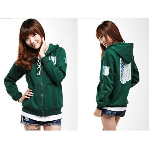 Sweat Veste Top Pull Haut Attaque Des Titans Attack On Titan Shingeki No Kyojin Géant Manga Anime Cosplay Costume Déguisement Goodies Bataillon Groupe D'exploration Ailes De La Liberté Black Sugar