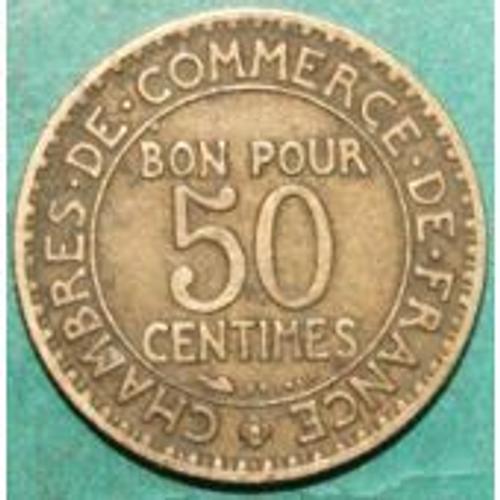 Bon Pour 50 Centimes 1923 Chambres De Commerce