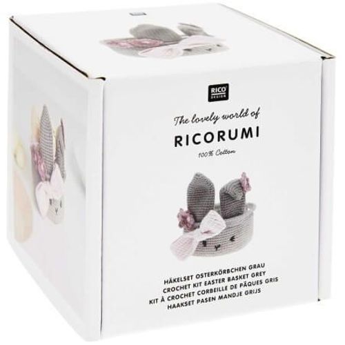 Kits ? Crocheter Ricorumi - Corbeilles De P?Ques - Rico Design Gris