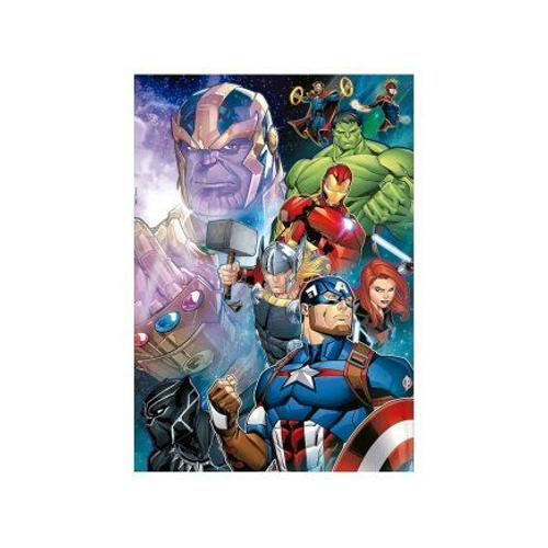 Puzzle 300 Pieces Thanos Vs Avengers - Super Heros Marvel - Personnages Film, Dessin Anime - Puzzle Enfant + Carte