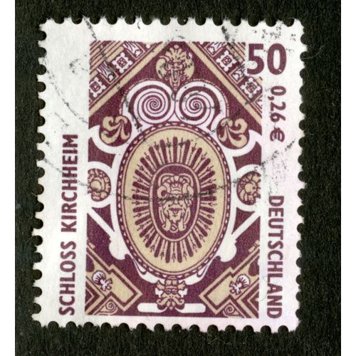 Timbre Oblitéré Deutschland, Schloss Kirchheim, 50, 0.26 E