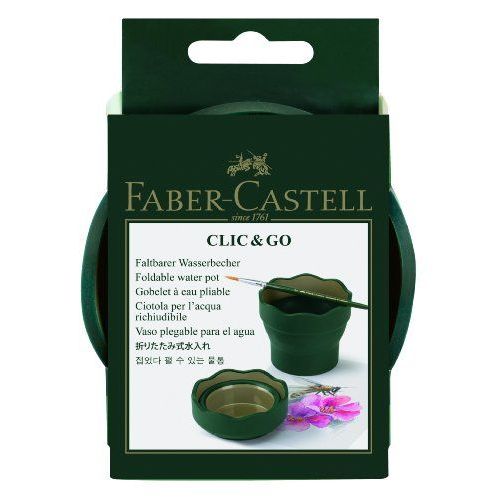 Faber-Castell - Gobelet Peinture Clic & Go Vert