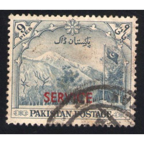 Pakistan 1954 Oblitéré Rond Used Stamp Paysage De Montagne Près De Gilgit Surcharge Service