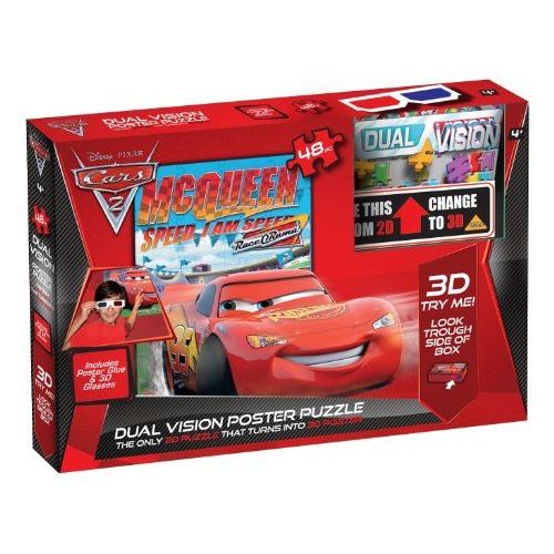 Disney Magic 3d Jigsaw Puzzle Dual Vision 48 Piece Cars 2 (Japan Import)