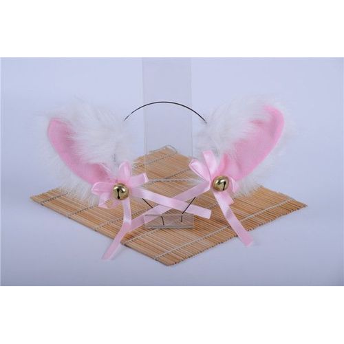 Serre Tête Pince Barrette Oreille Chat Renard Animaux Clochettes Noeuds Blancs Cosplay Neko Gothique Lolita Kawaii Manga Anime Black Sugar Mode Déguisement Chat Animaux Nekomimi Costume Paris