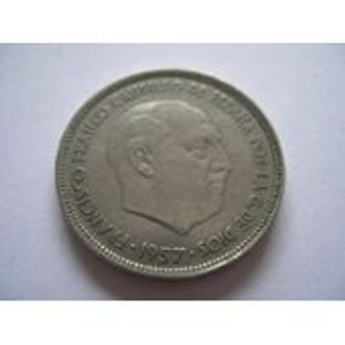 25 Ptas Francisco Franco Caudillo De Espana 1957