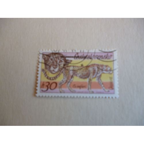 Timbre "Tchécoslovaquie : Guépard".
