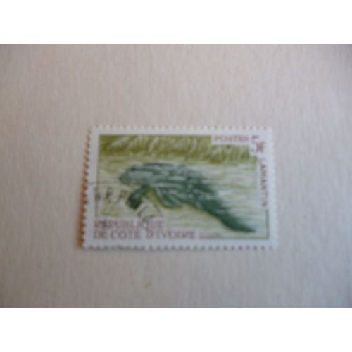 Timbre "Côte D'ivoire :Lamantin".