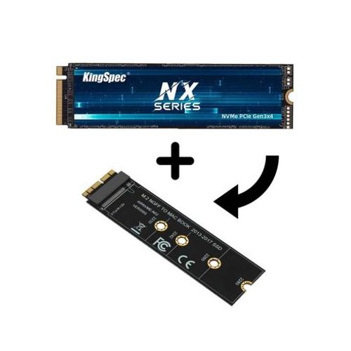 SSD Compatible pour MacBook KingSpec 512Go (2013/2017) (Avec Adaptateur)
