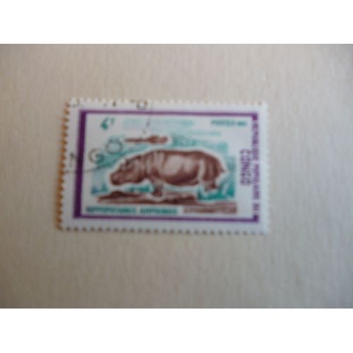 Timbre "Congo:Hippopotame".