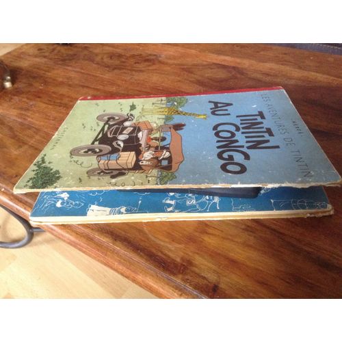 Tintin Au Congo Édition 1947 Reliure Rouge
