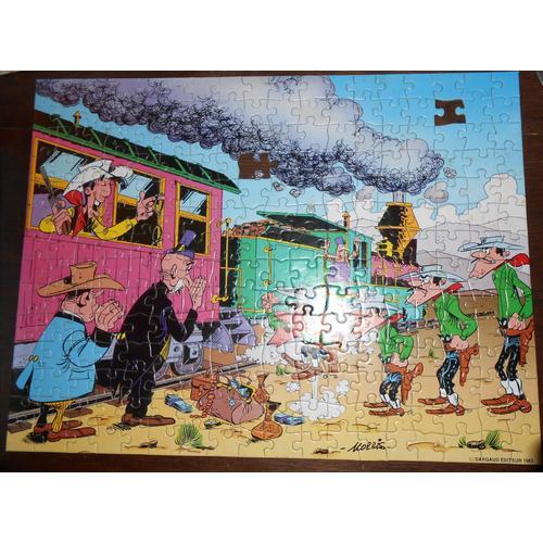 Puzzle 250 Pieces  "Lucky Luke Et Les Daltons "  Devant Le Train