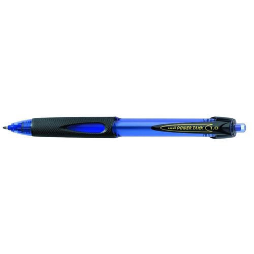 Uni-Ball Lot De 12 1x Stylo Bille Rétractable Power Tank Sn-220 Bleu