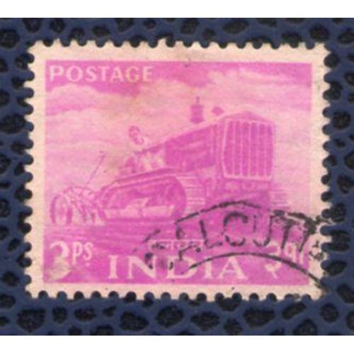 Inde 1957 Oblitéré Rond Used Tracteur