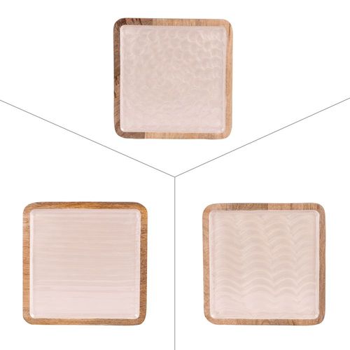Plateau Carré Mellow 25 X 25 Cm (1 Modèle Aléatoire)
