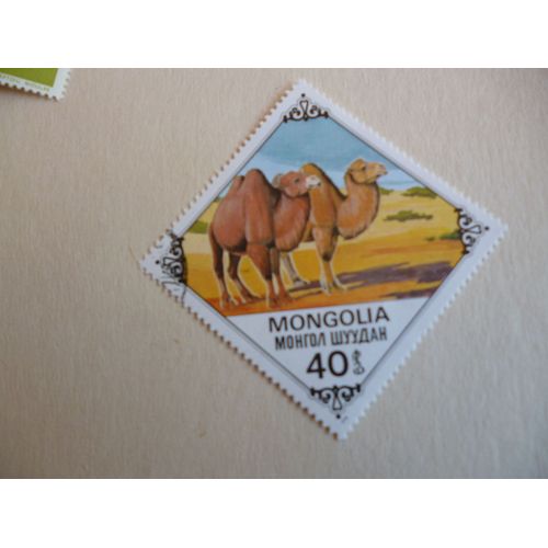 Timbre "Mongolie :Chameaux".