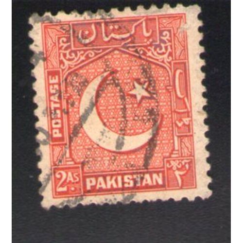 Pakistan 1948 Oblitéré Rond Used Croissant Et Étoile Rouge