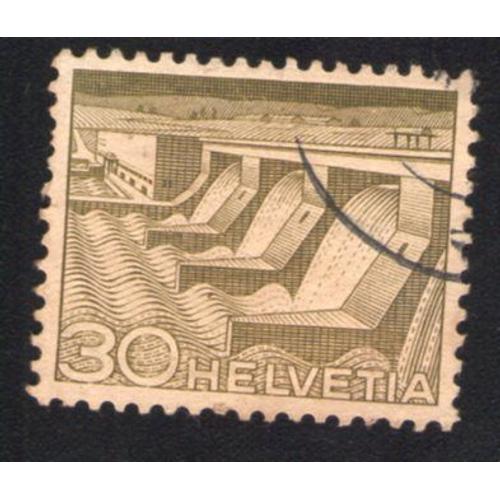 Suisse 1949 Oblitéré Rond Used Centrale Électrique Près De Verbois Usine Rhône