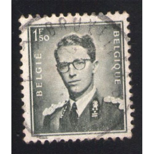 Belgique 1953 Oblitéré Rond Used King Roi Baudouin 1f50 Gris