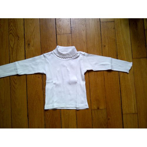 Pull Blanc À Col Roulé Cfk 3 Ans