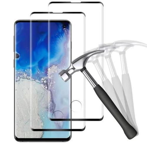 Hqselection® Lot De 2 Verre Trempé Couverture Complète Pour Samsung Galaxy S10 .Film De Protection D'écran - Anti Rayures - Ultra Résistant Dureté 9h