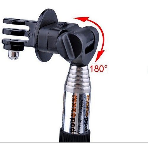 Perche Monopod télescopique avec bras extensible 1M, dragonne, pour caméra gopro et appareil photo