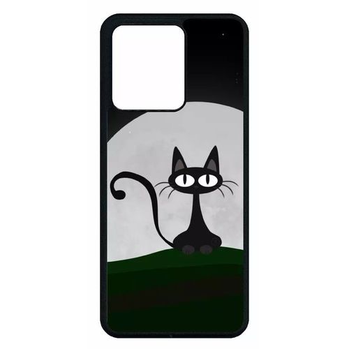 Coque Pour Motorola Edge 40 Neo - Chat Noir - Silicone - Noir