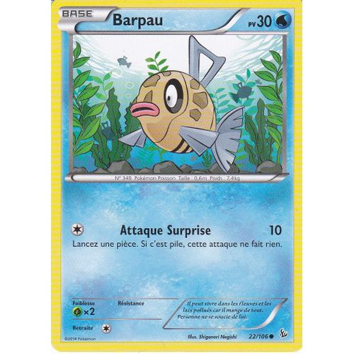 Carte Pokemon - Barpau - 22/106 - Xy Etincelles -