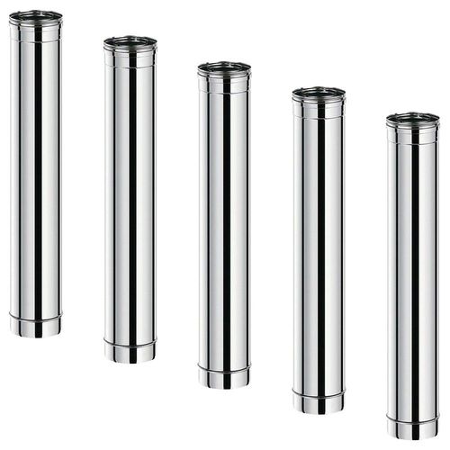 Lot de 5 TDI Conduit concentrique en acier inoxydable polycombustible Inox longueur 100 cm Ø80-125