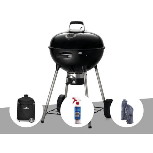 Barbecue à charbon Napoleon Kettle Premium 57 cm + Housse de protection + Nettoyant grill 3 en 1 + Gants pour barbecue