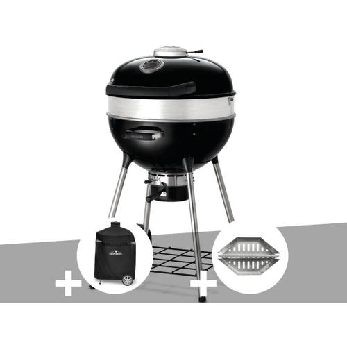 Barbecue à charbon Napoleon Charcoal Kettle Pro 57 cm + Housse pour barbecue Napoleon Rodeo 57 cm sur pied + Lot de 2 paniers à charbon Napoléon pour barbecues Ø 57cm - Napoleon