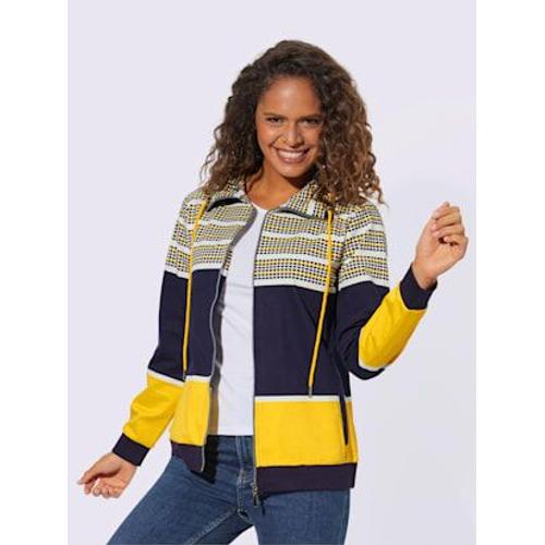 Veste Légère Pur Coton - - Marine-Jaune Soleil