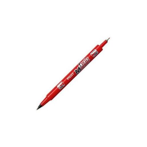 Pilot Lot De 12 Marqueurs Twin Marker Begreen Indélibile Rouge 2 Pointes Ogives:Fine Et Moyenne