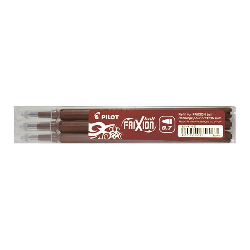 Pilot Lot De 6 Sets De 3 Recharges Frixion Ball (Bls-Fr7) Marron