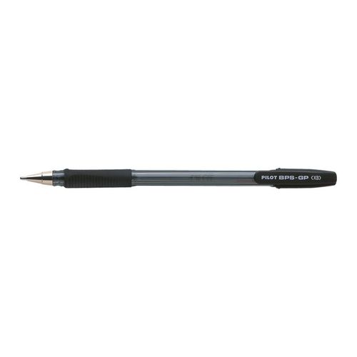 Pilot Lot De 12 Stylos À Bille Grip Bps-Gp Xb Extra Large Noir