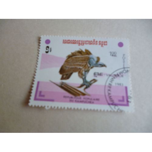 Timbre "Rp.Kampuchea 1983 :  Vautour".
