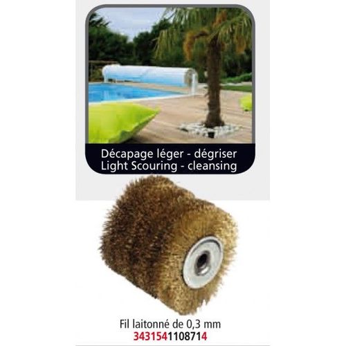 Brosse laitonnée pour rénovateur extérieur Fartools