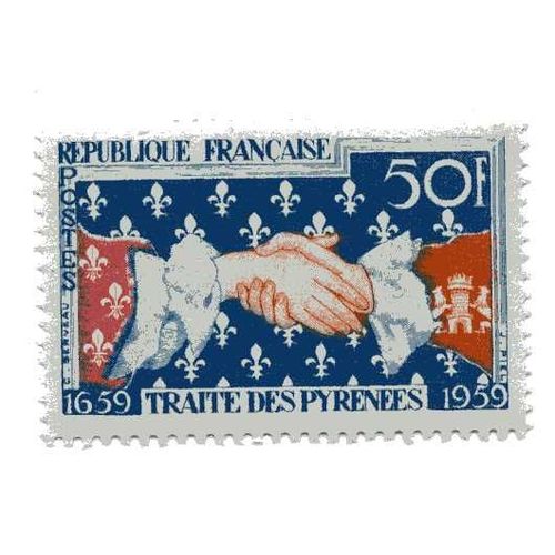 Timbre Du Tricentenaire Du Traité Des Pyrénées ( Symbole Du Traité: Détail Du Revers De La Médaille Frappée À Cette Occasion)N° 1223 Neuf ++