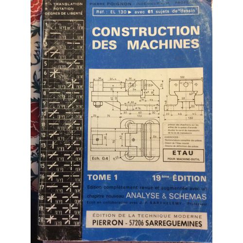 Construction Des Machines Tome 1 Et Tome 2 13 Eme Edition