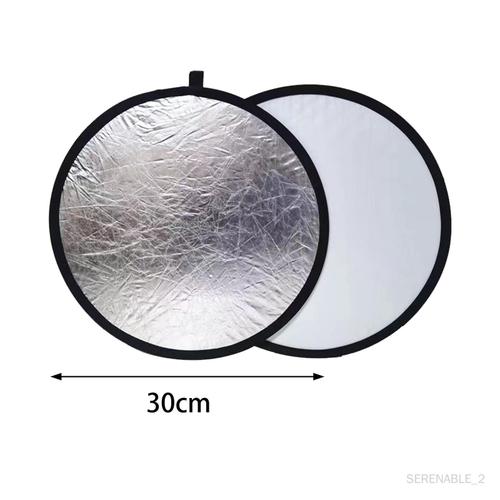 Réflecteur de lumière 2 en 1 pour photographie, panneau diffuseur de lumière, panneau de photographie rond pliable pour appareil photo de Studio 30 cm