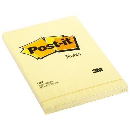 Post-It Lot De 3 Blocs 100 Notes Repositionnable 102 X 152mm Jaune