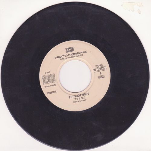 7" It's A Sin Italy Only Juke Box
