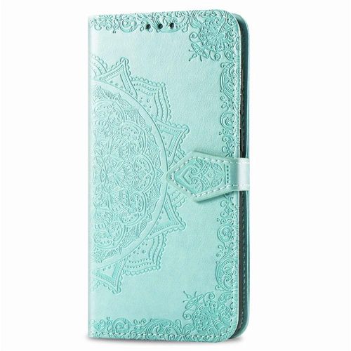 Étui Pour Google Pixel 3a Xl Couverture Rabotant Antichoc Simple Entreprise Étui En Cuir Motif Exquis - Vert