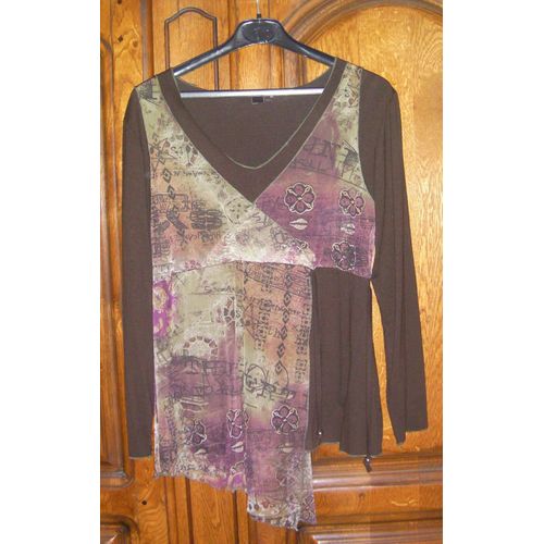 Top Marron Marque Mitsouki - Taille 42